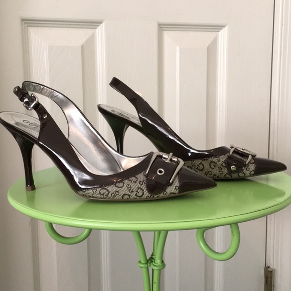 Guess sling back buckle heels. - Picture 2 of 5